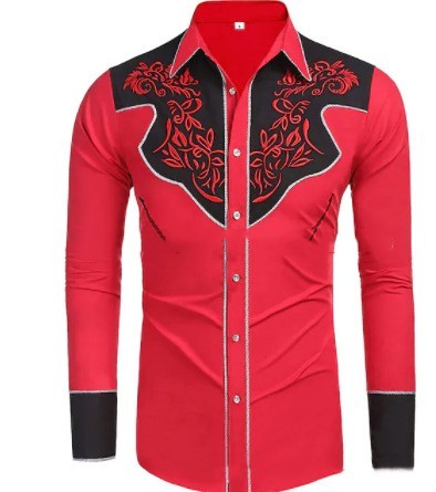 Retro Style Cardigan Lapel Men's Shirt